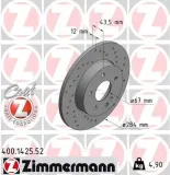 Bremsscheibe Vorderachse ZIMMERMANN 400.1425.52