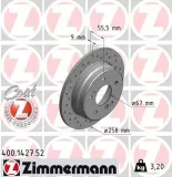 Bremsscheibe Hinterachse ZIMMERMANN 400.1427.52