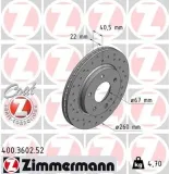 Bremsscheibe ZIMMERMANN 400.3602.52