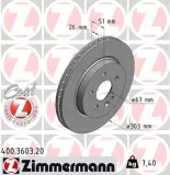 Bremsscheibe Vorderachse ZIMMERMANN 400.3603.20