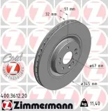 Bremsscheibe Vorderachse ZIMMERMANN 400.3612.20