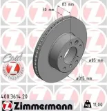 Bremsscheibe ZIMMERMANN 400.3614.20