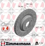 Bremsscheibe Hinterachse ZIMMERMANN 400.3627.20