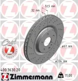 Bremsscheibe Vorderachse ZIMMERMANN 400.3630.20