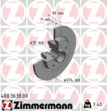 Bremsscheibe Hinterachse ZIMMERMANN 400.3638.00