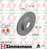 Bremsscheibe Vorderachse ZIMMERMANN 400.3641.20