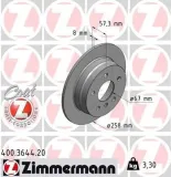 Bremsscheibe Hinterachse ZIMMERMANN 400.3644.20