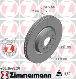 Bremsscheibe Vorderachse ZIMMERMANN 400.3648.20