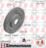 Bremsscheibe Vorderachse rechts ZIMMERMANN 400.3648.55