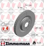 Bremsscheibe Vorderachse ZIMMERMANN 400.3649.20