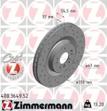 Bremsscheibe Vorderachse ZIMMERMANN 400.3649.52