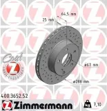 Bremsscheibe Vorderachse ZIMMERMANN 400.3652.52
