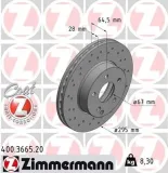 Bremsscheibe Vorderachse ZIMMERMANN 400.3665.20