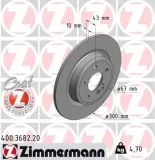 Bremsscheibe Hinterachse ZIMMERMANN 400.3682.20