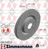 Bremsscheibe Vorderachse ZIMMERMANN 400.3685.20