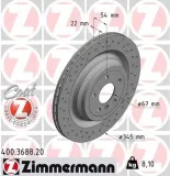 Bremsscheibe Hinterachse ZIMMERMANN 400.3688.20