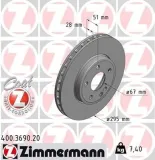 Bremsscheibe ZIMMERMANN 400.3690.20