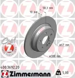 Bremsscheibe Hinterachse ZIMMERMANN 400.3692.20