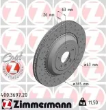 Bremsscheibe Hinterachse ZIMMERMANN 400.3697.20