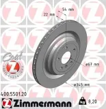 Bremsscheibe Hinterachse ZIMMERMANN 400.5501.20