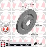 Bremsscheibe Hinterachse ZIMMERMANN 400.5506.20