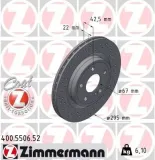 Bremsscheibe Hinterachse ZIMMERMANN 400.5506.52