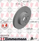 Bremsscheibe Vorderachse ZIMMERMANN 400.5507.30