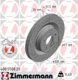 Bremsscheibe Hinterachse ZIMMERMANN 400.5508.20