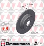 Bremsscheibe Hinterachse ZIMMERMANN 400.5511.52