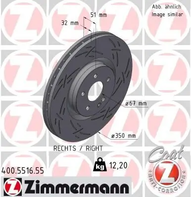 Bremsscheibe ZIMMERMANN 400.5516.55