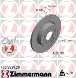 Bremsscheibe Hinterachse ZIMMERMANN 400.5539.20