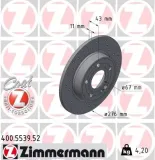Bremsscheibe Hinterachse ZIMMERMANN 400.5539.52