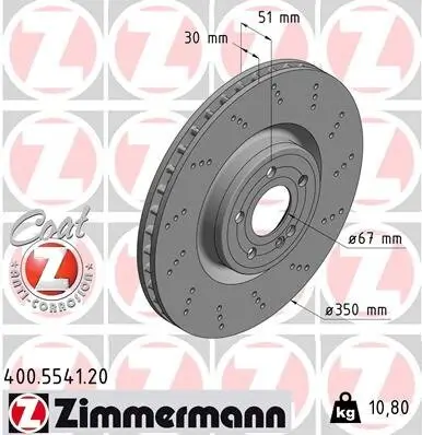 Bremsscheibe ZIMMERMANN 400.5541.20