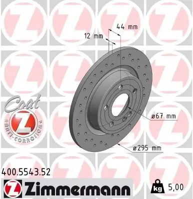 Bremsscheibe ZIMMERMANN 400.5543.52