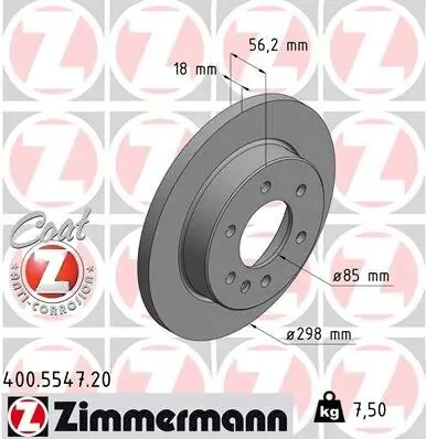 Bremsscheibe ZIMMERMANN 400.5547.20