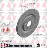 Bremsscheibe ZIMMERMANN 400.5550.20