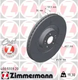 Bremsscheibe Vorderachse ZIMMERMANN 400.5559.20
