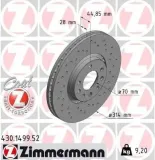 Bremsscheibe Vorderachse ZIMMERMANN 430.1499.52