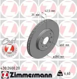 Bremsscheibe ZIMMERMANN 430.2600.20