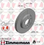 Bremsscheibe Vorderachse ZIMMERMANN 430.2602.20