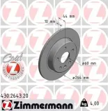 Bremsscheibe Hinterachse ZIMMERMANN 430.2643.20