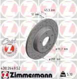 Bremsscheibe Hinterachse ZIMMERMANN 430.2649.52