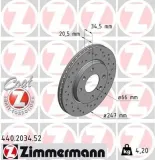 Bremsscheibe Vorderachse ZIMMERMANN 440.2034.52