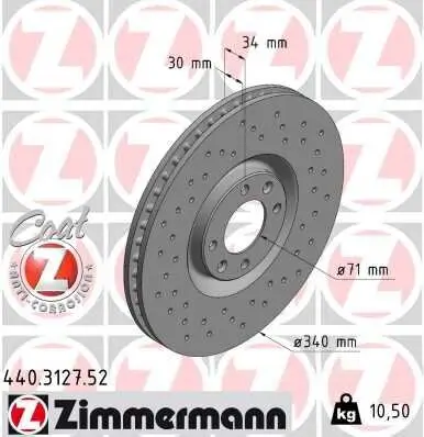 Bremsscheibe ZIMMERMANN 440.3127.52