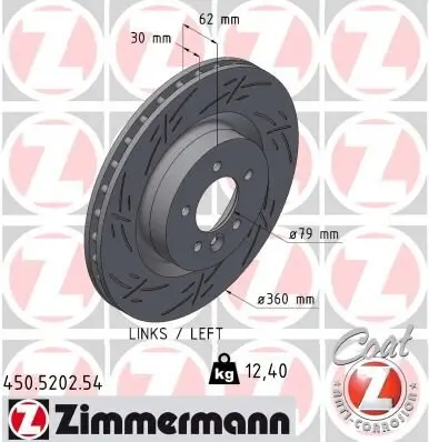 Bremsscheibe ZIMMERMANN 450.5202.54