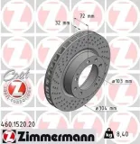 Bremsscheibe Vorderachse links ZIMMERMANN 460.1520.20