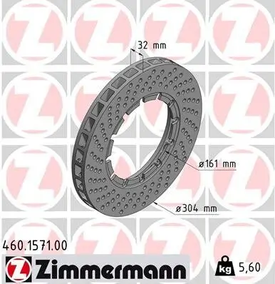 Bremsscheibe ZIMMERMANN 460.1571.00