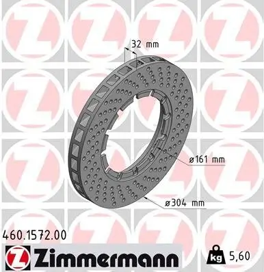 Bremsscheibe ZIMMERMANN 460.1572.00