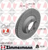 Bremsscheibe Vorderachse rechts ZIMMERMANN 460.4501.20