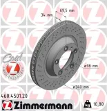 Bremsscheibe Vorderachse rechts ZIMMERMANN 460.4501.20